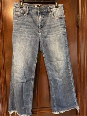 Kut from the Kloth Light Blue Cropped Wide-Leg Jeans